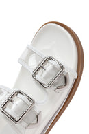 Kadın Beyaz Çift Tokalı Terlik | Derimod