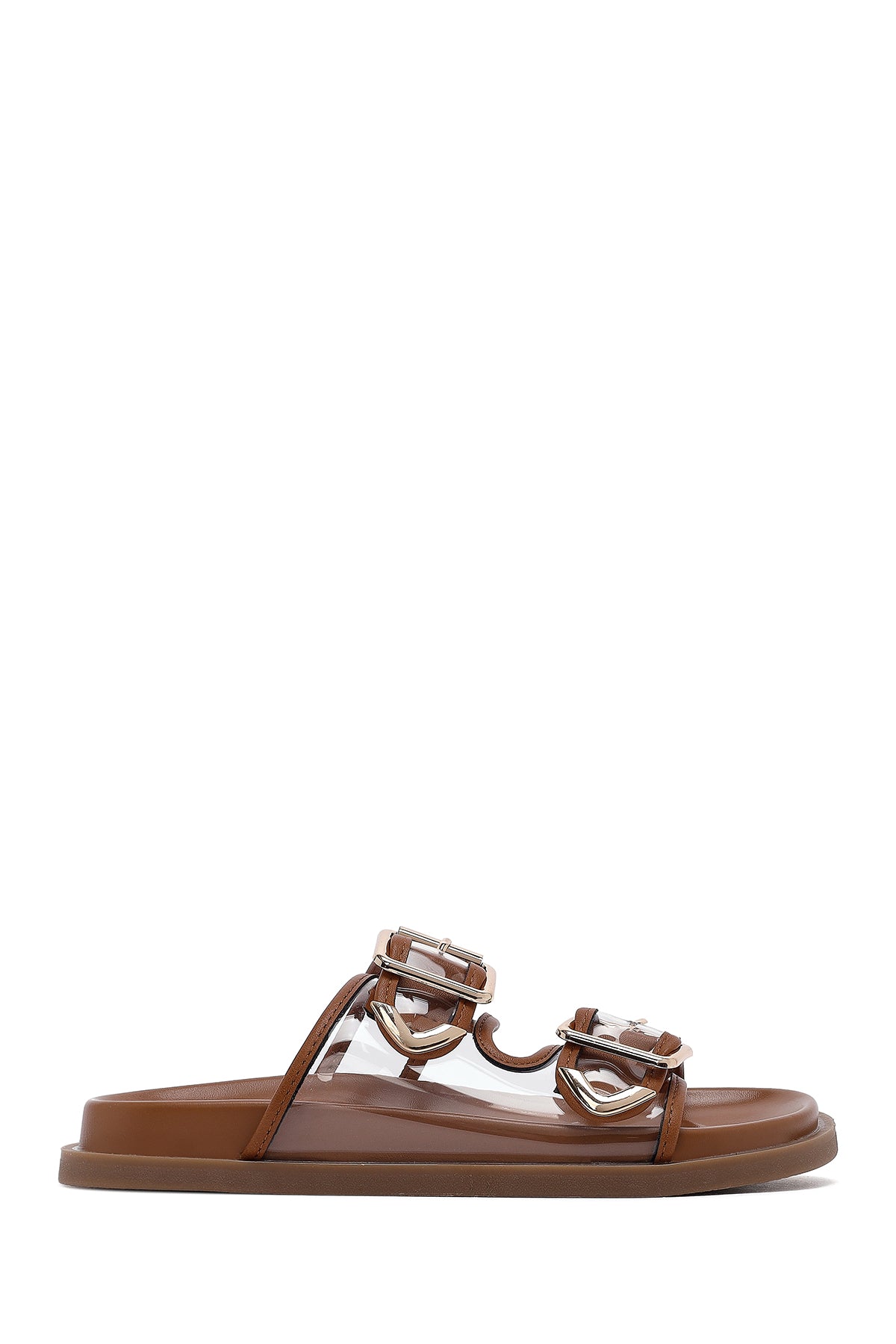 Kadın Taba Çift Tokalı Terlik 25SFE4511PV | Derimod