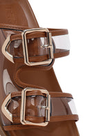 Kadın Taba Çift Tokalı Terlik | Derimod