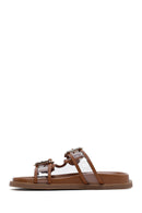 Kadın Taba Çift Tokalı Terlik | Derimod