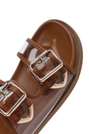 Kadın Taba Çift Tokalı Terlik | Derimod