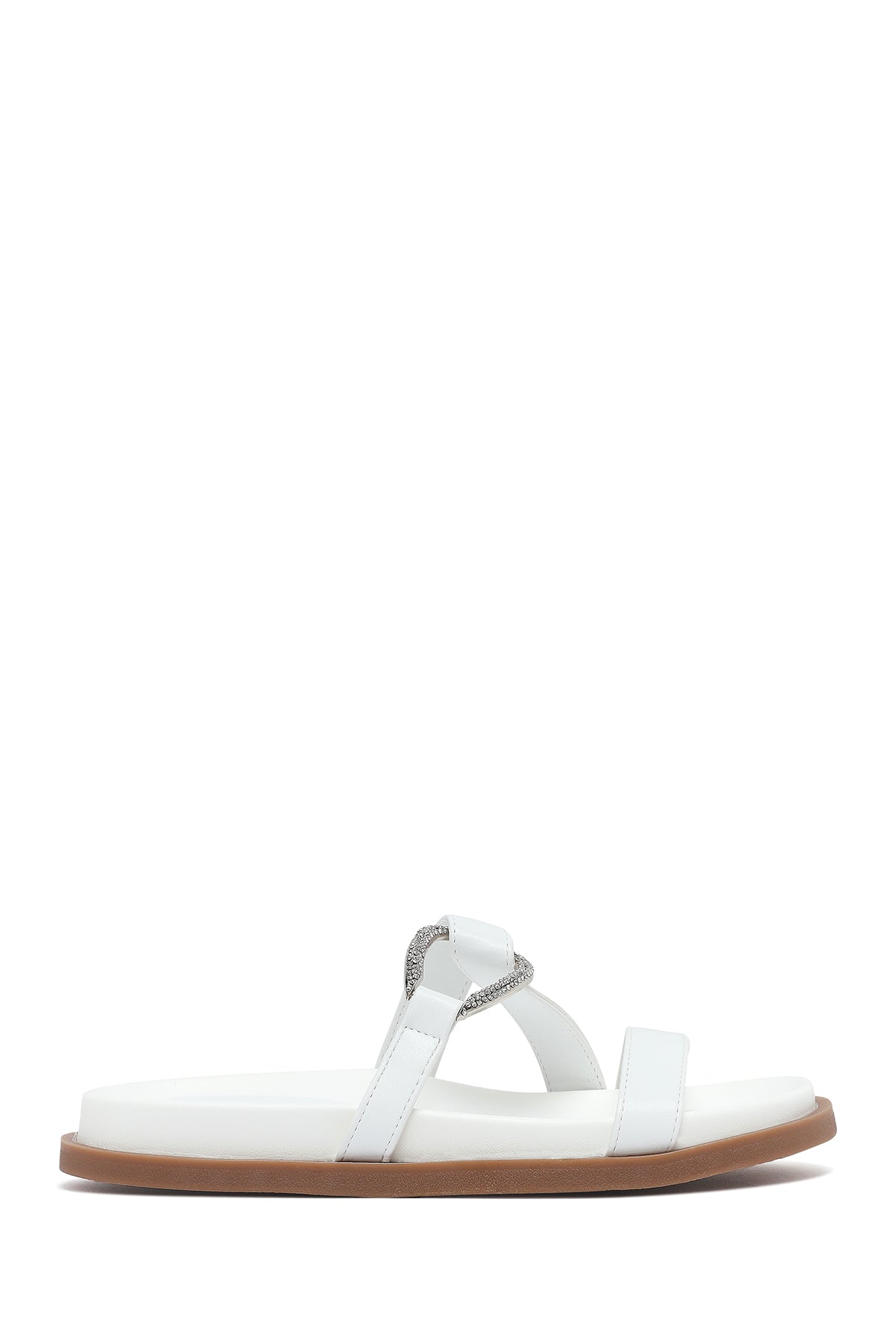 Woman White Stone Slippers 25SFE451218 | Derimod