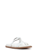 Woman White Stone Slippers | Derimod