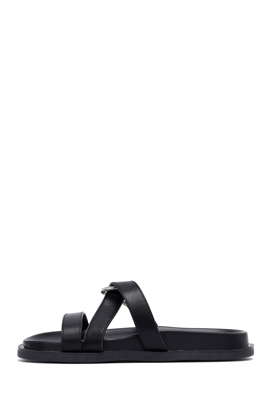 Woman Black Stone Slippers