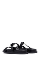Woman Black Stone Slippers | Derimod