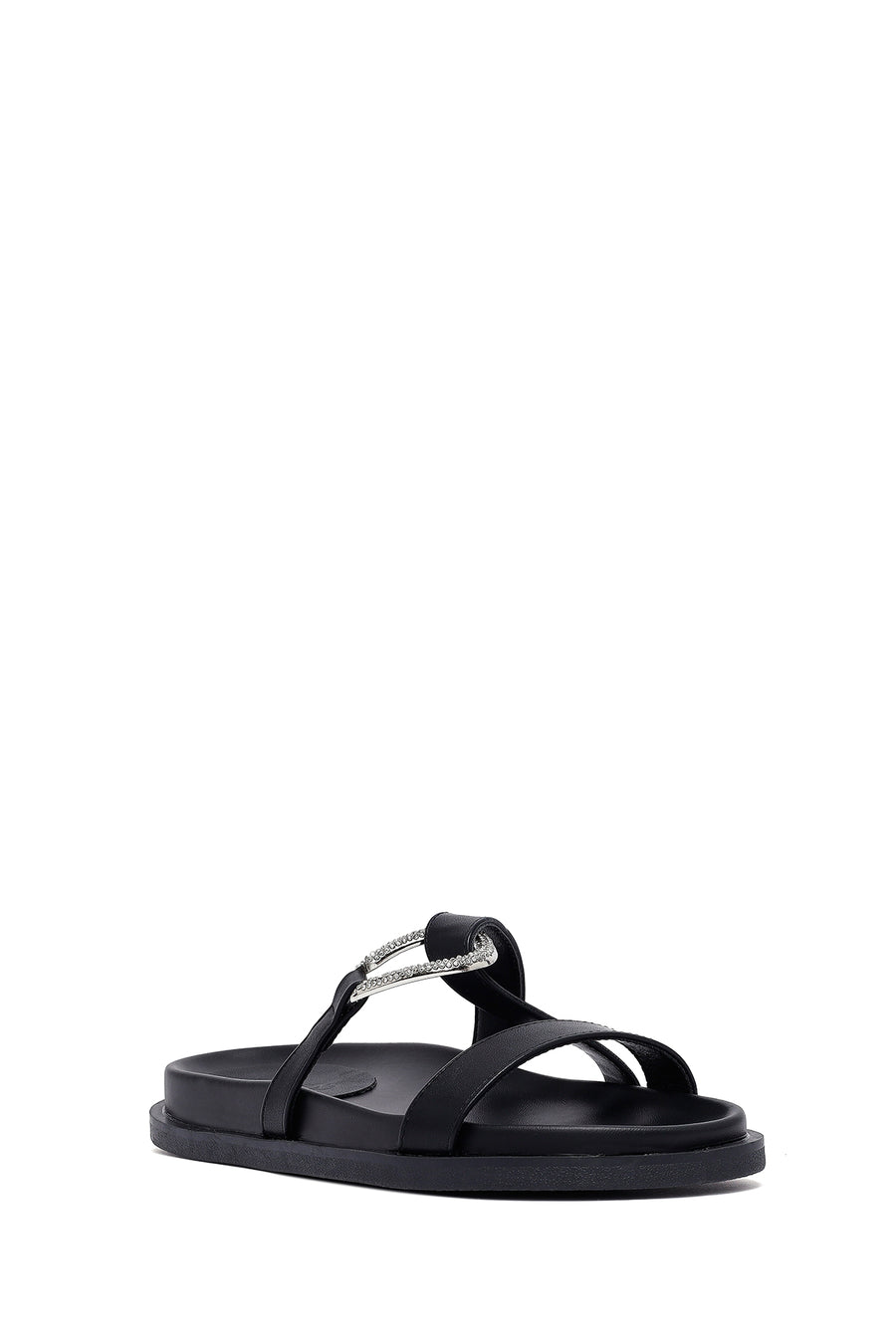 Woman Black Stone Slippers