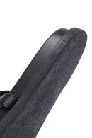 Woman Black Stone Slippers | Derimod