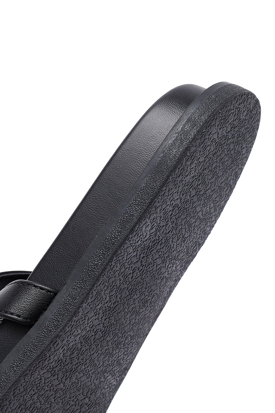 Woman Black Stone Slippers
