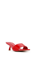 Kadın Kırmızı Kısa İnce Topuklu Terlik | Derimod