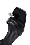 Kadın Siyah Bilekten Tokalı Kısa İnce Topuklu Sandalet | Derimod