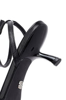 Kadın Siyah Bilekten Tokalı Kısa İnce Topuklu Sandalet | Derimod