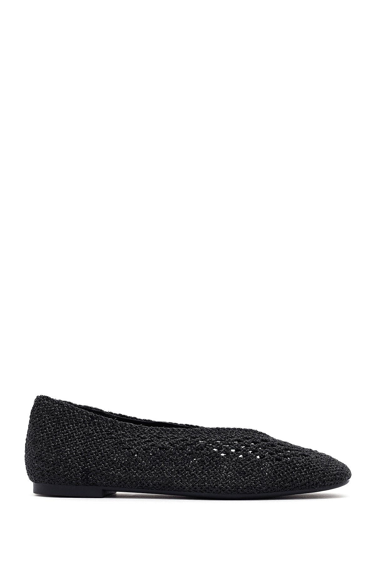 Women's Black Glitter Ballerina 25SFE45196F | Derimod