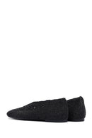 Women's Black Glitter Ballerina | Derimod
