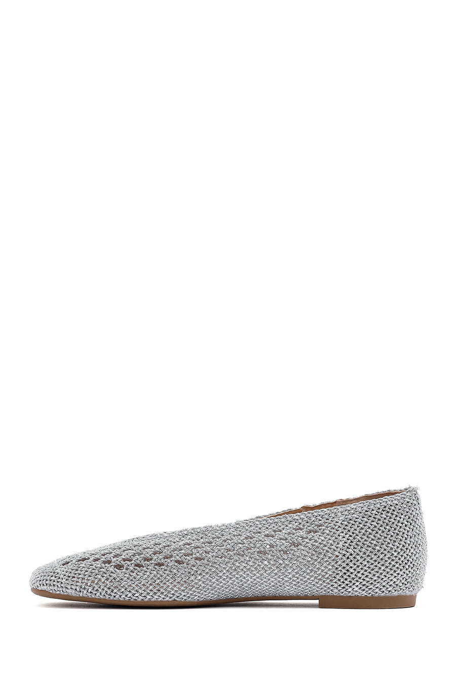 Women's Silver Glitter Ballerina