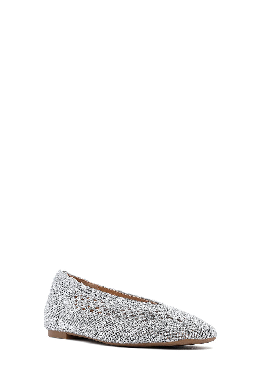 Women's Silver Glitter Ballerina