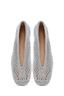 Kadın Gümüş Simli Babet | Derimod