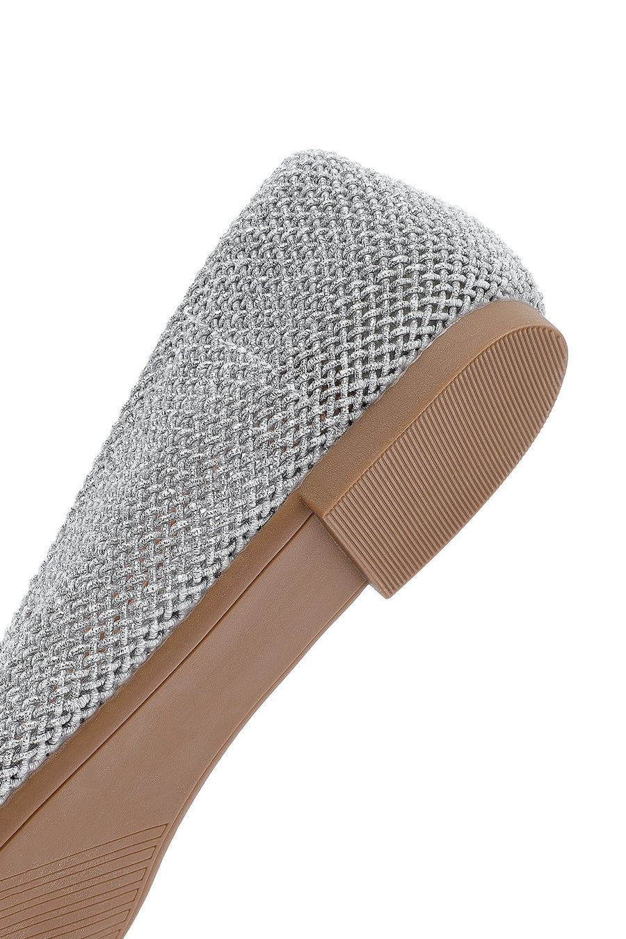 Women's Silver Glitter Ballerina