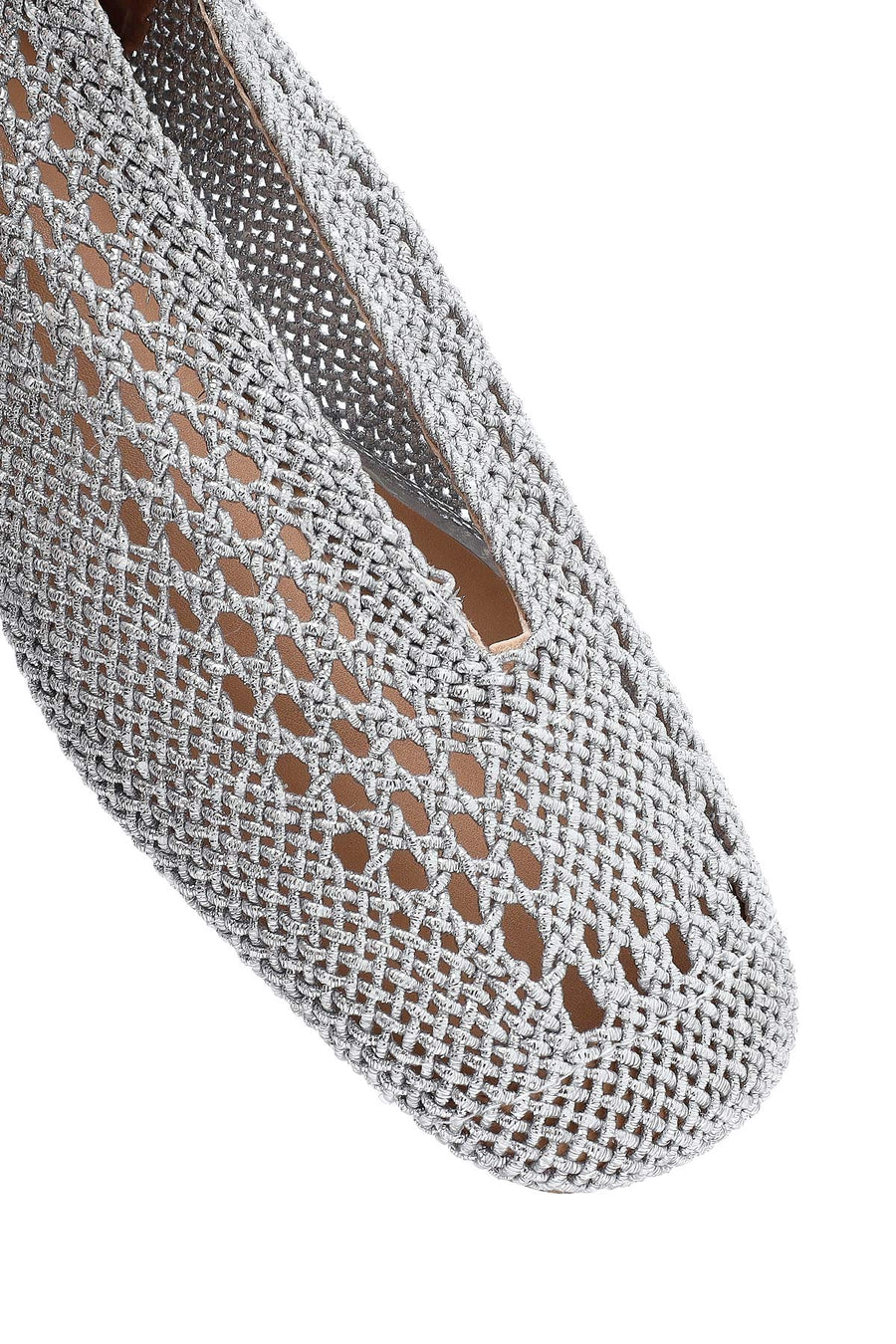Women's Silver Glitter Ballerina