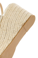 Women's Gold Ankle Buckle Chunky Heel Metallic Sandals | Derimod