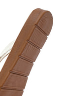 Kadın Beyaz Parmak Arası Taşlı Terlik | Derimod