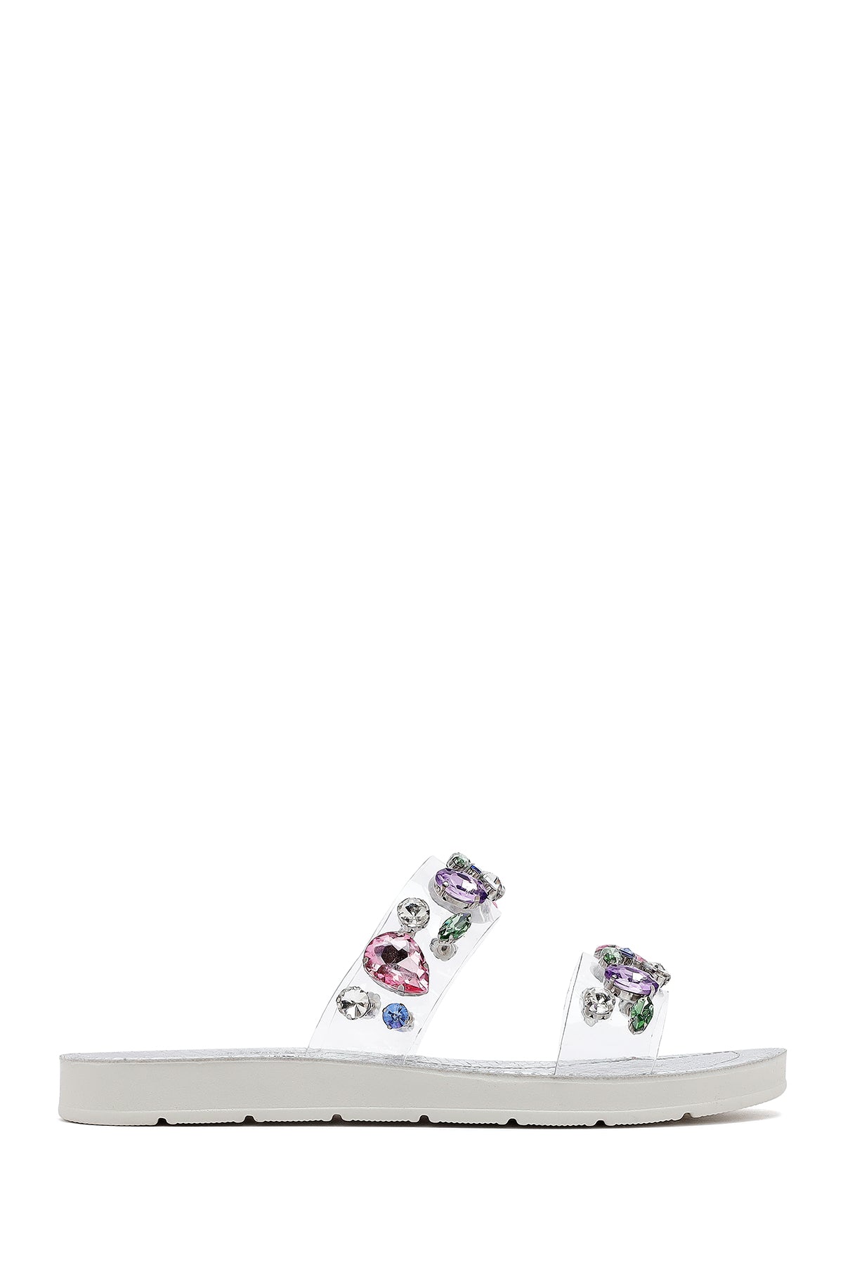 Women's Multicolored Stone Slippers 25SFE4632PV | Derimod