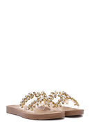 Women's Gold Stone Slippers | Derimod