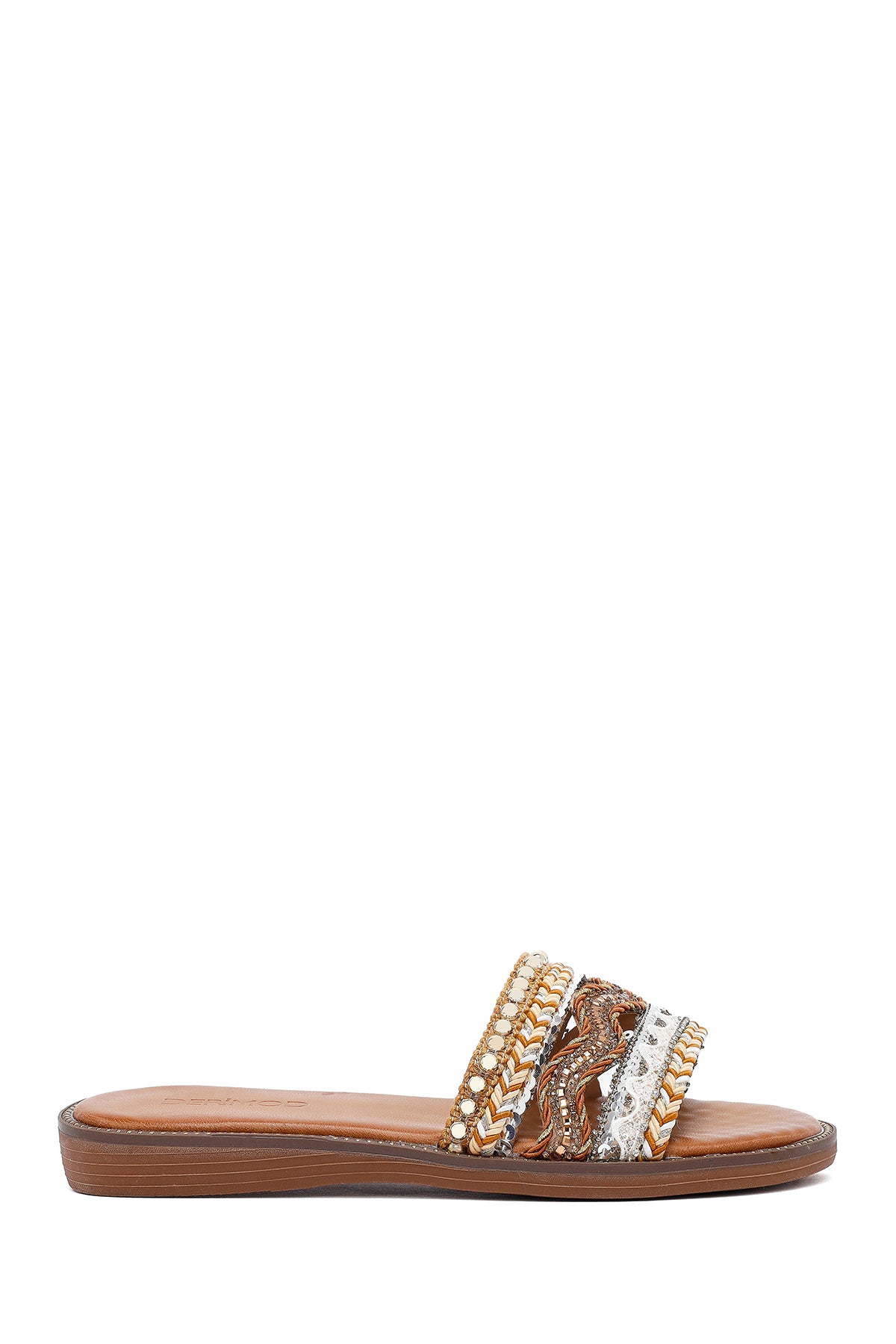 Woman Beige Stone Slippers 25SFE463814 | Derimod