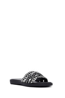 Kadın Siyah Taşlı Terlik | Derimod