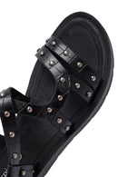 Kadın Siyah Kroko Sandalet | Derimod