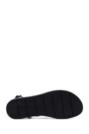 Kadın Siyah Kroko Sandalet | Derimod