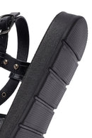 Kadın Siyah Kroko Sandalet | Derimod