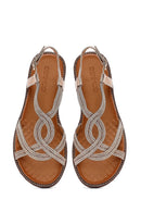 Woman Pink Stone Sandals | Derimod