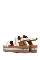 Women's White Thick-Soled Braided Sandals | Derimod