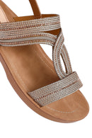 Kadın Pembe Taşlı Sandalet | Derimod