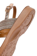 Kadın Pembe Taşlı Sandalet | Derimod