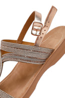 Kadın Pembe Taşlı Sandalet | Derimod