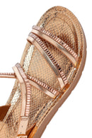 Women's Pink Thick Soled Stoned Sandals | Derimod