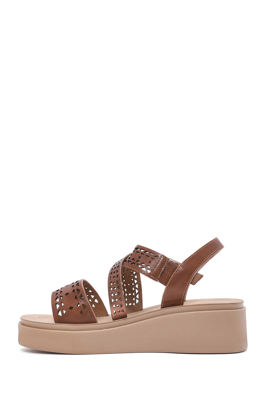 Women's Bronze Ankle Buckle Thick Soled Sandals