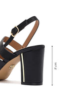 Kadın Siyah Bilekten Tokalı Kalın Topuklu Sandalet | Derimod