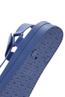 Women's Blue Strappy Thick Soled Jelly Sandals | Derimod