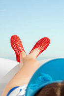 Women's Red Jelly Ballerina | Derimod