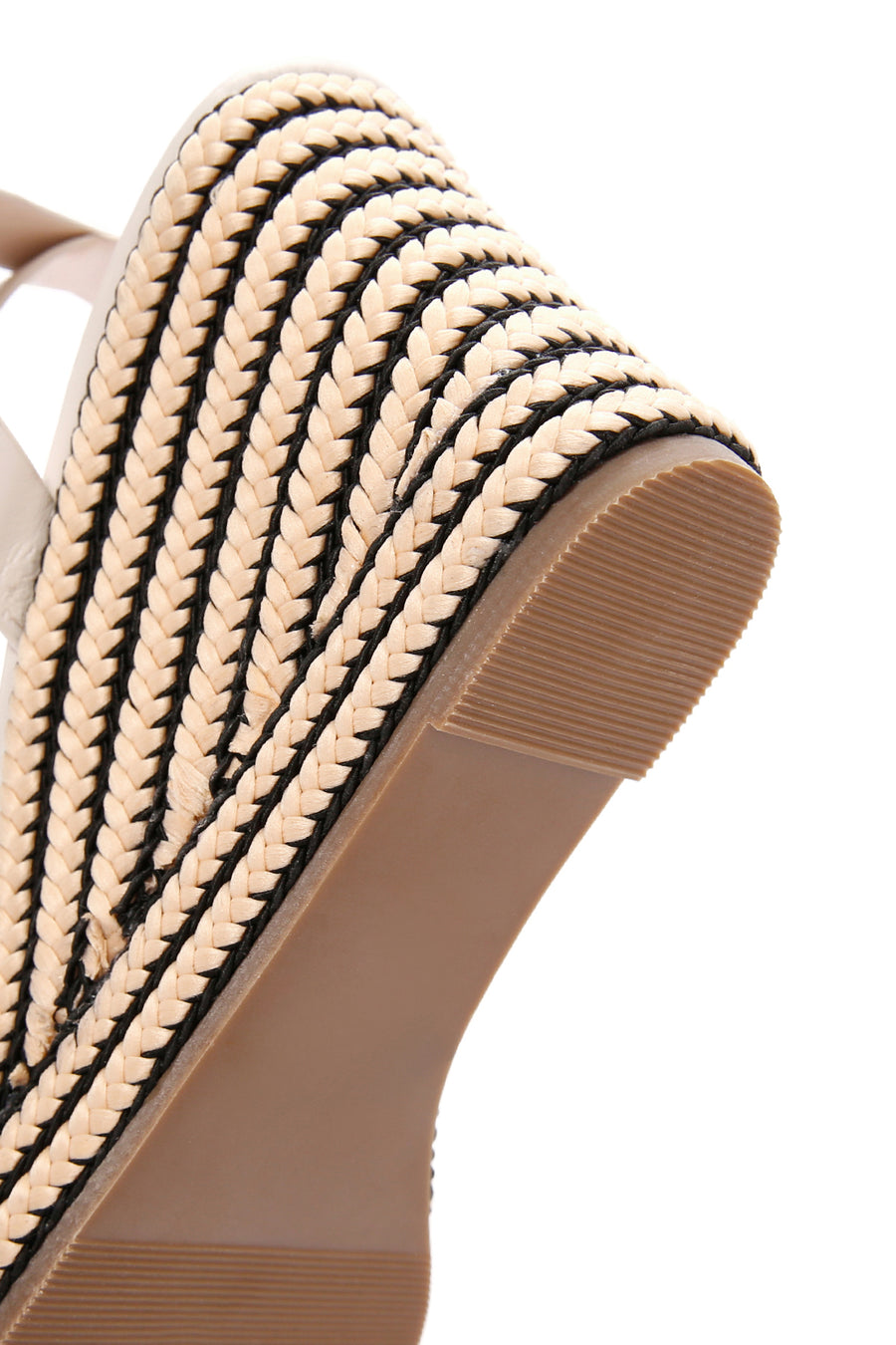 Women's Cream Ankle Strap Wedge Heel Espadrilles