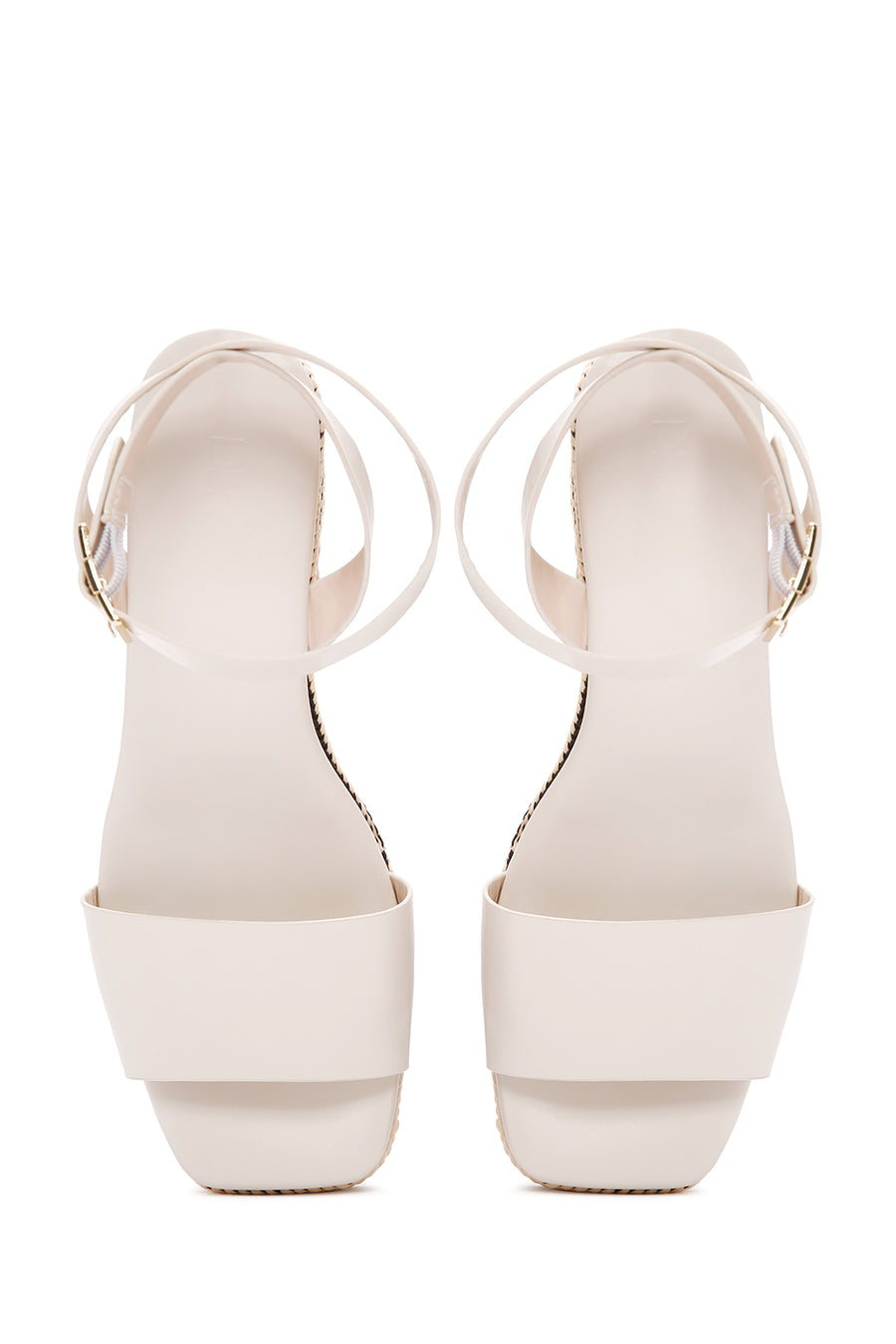 Women's Cream Ankle Strap Wedge Heel Espadrilles
