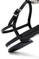 Kadın Siyah Taşlı Parmak Arası Sandalet | Derimod