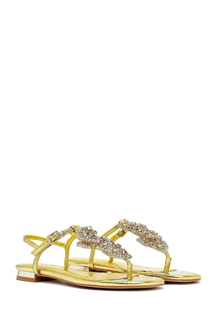 Women's Yellow Stone Flip Flops Sandals