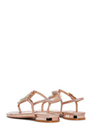 Kadın Pembe Taşlı Parmak Arası Sandalet | Derimod