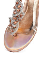 Kadın Pembe Taşlı Parmak Arası Sandalet | Derimod