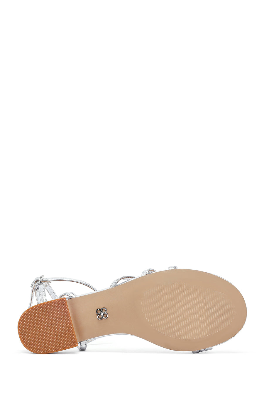 Women's Silver Anklet Buckle Stone Sandals