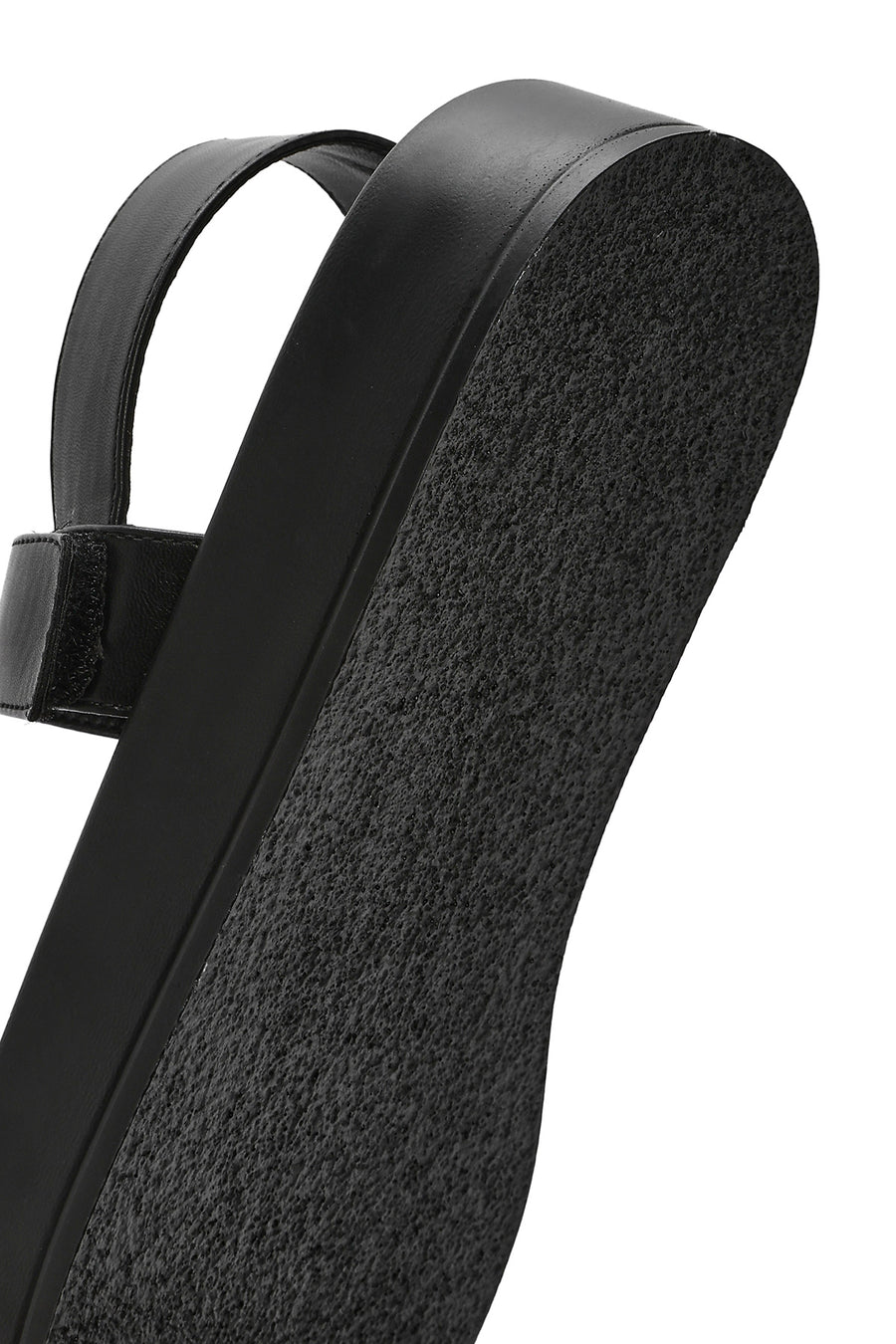 Women's Black Thick Soled Sandals