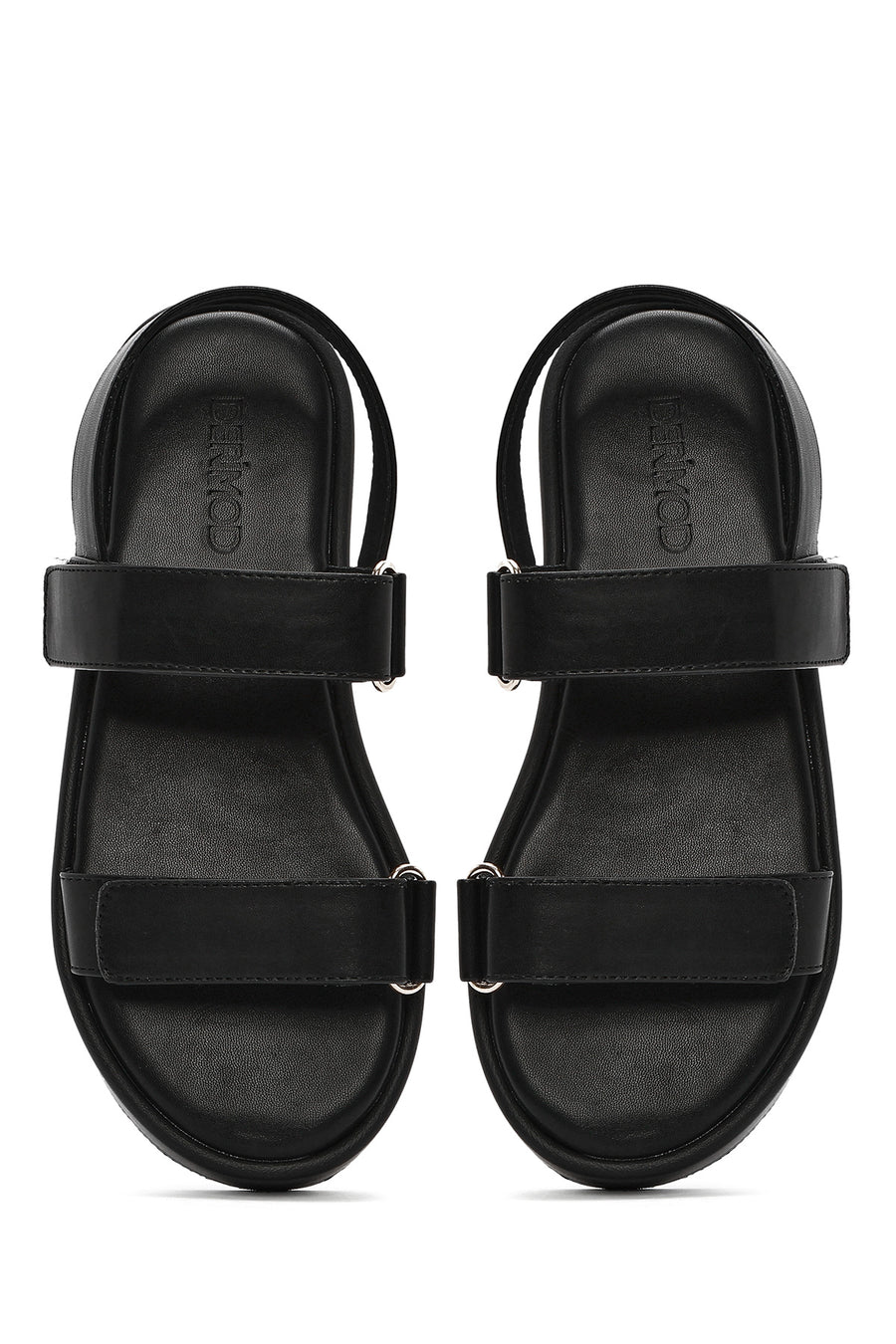 Women's Black Thick Soled Sandals